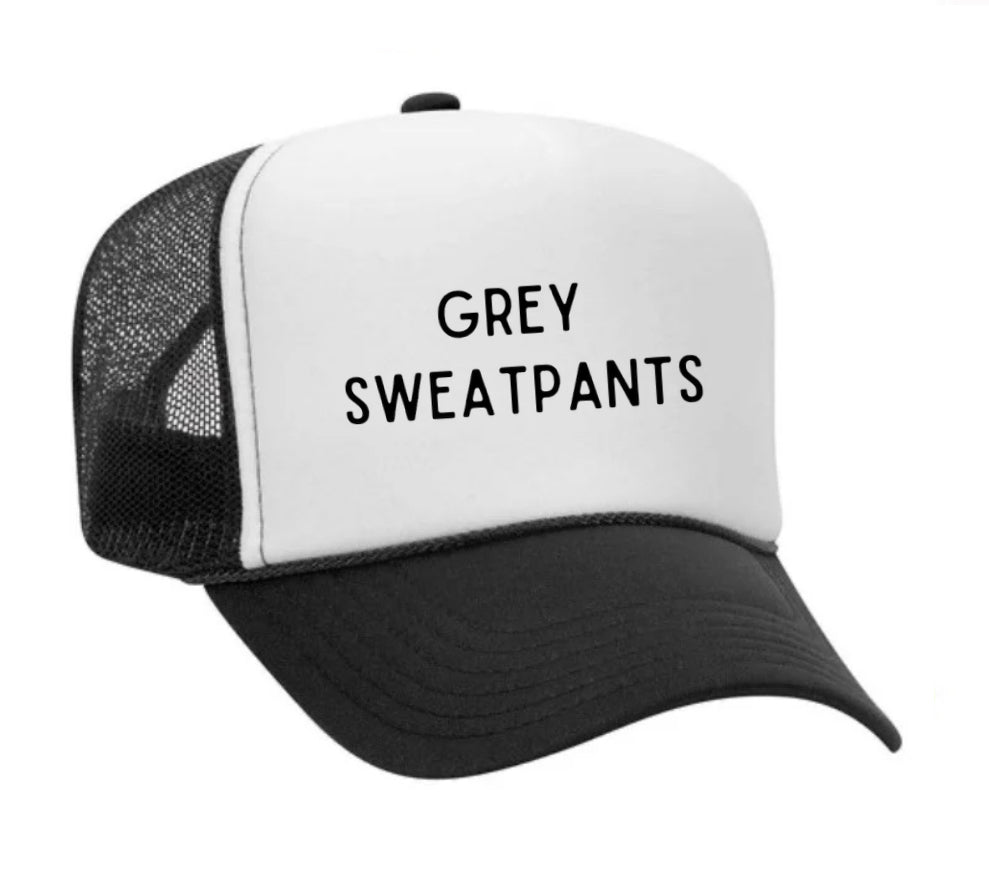 Grey Sweatpants Trucker Hat