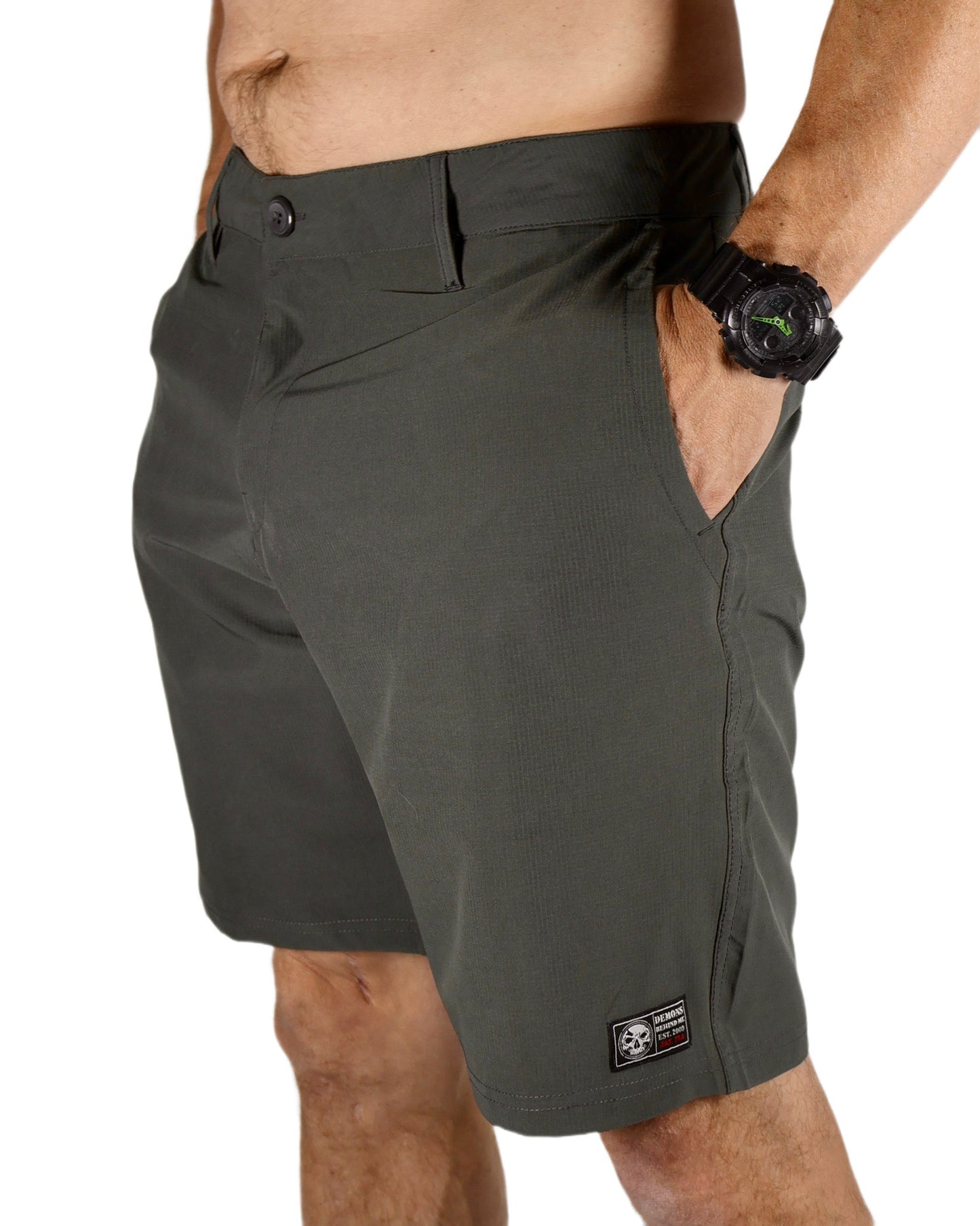 NEW! Gunmetal Stretch Hybrid Shorts