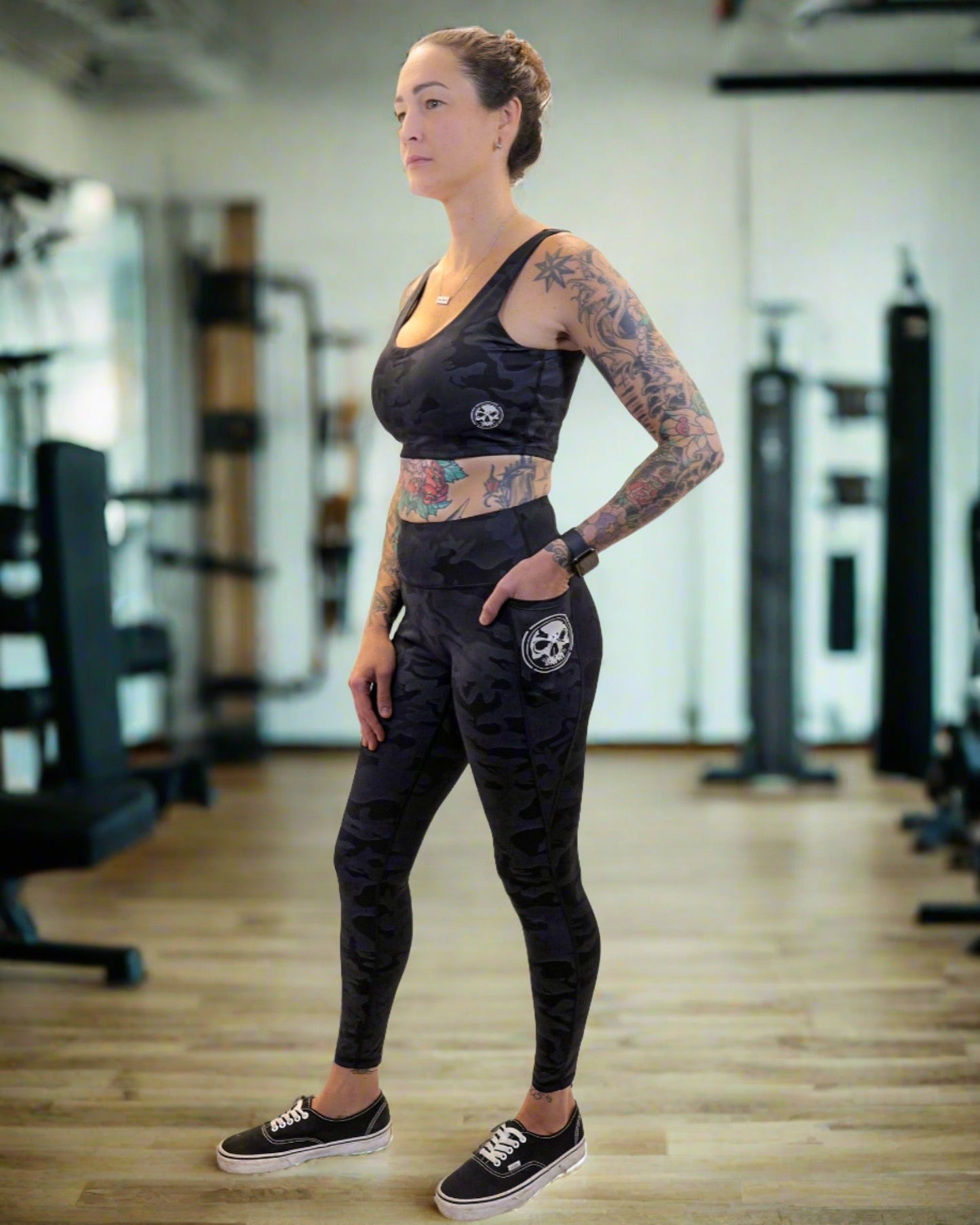 Women's Classic Fit Premium Black Camo Leggings