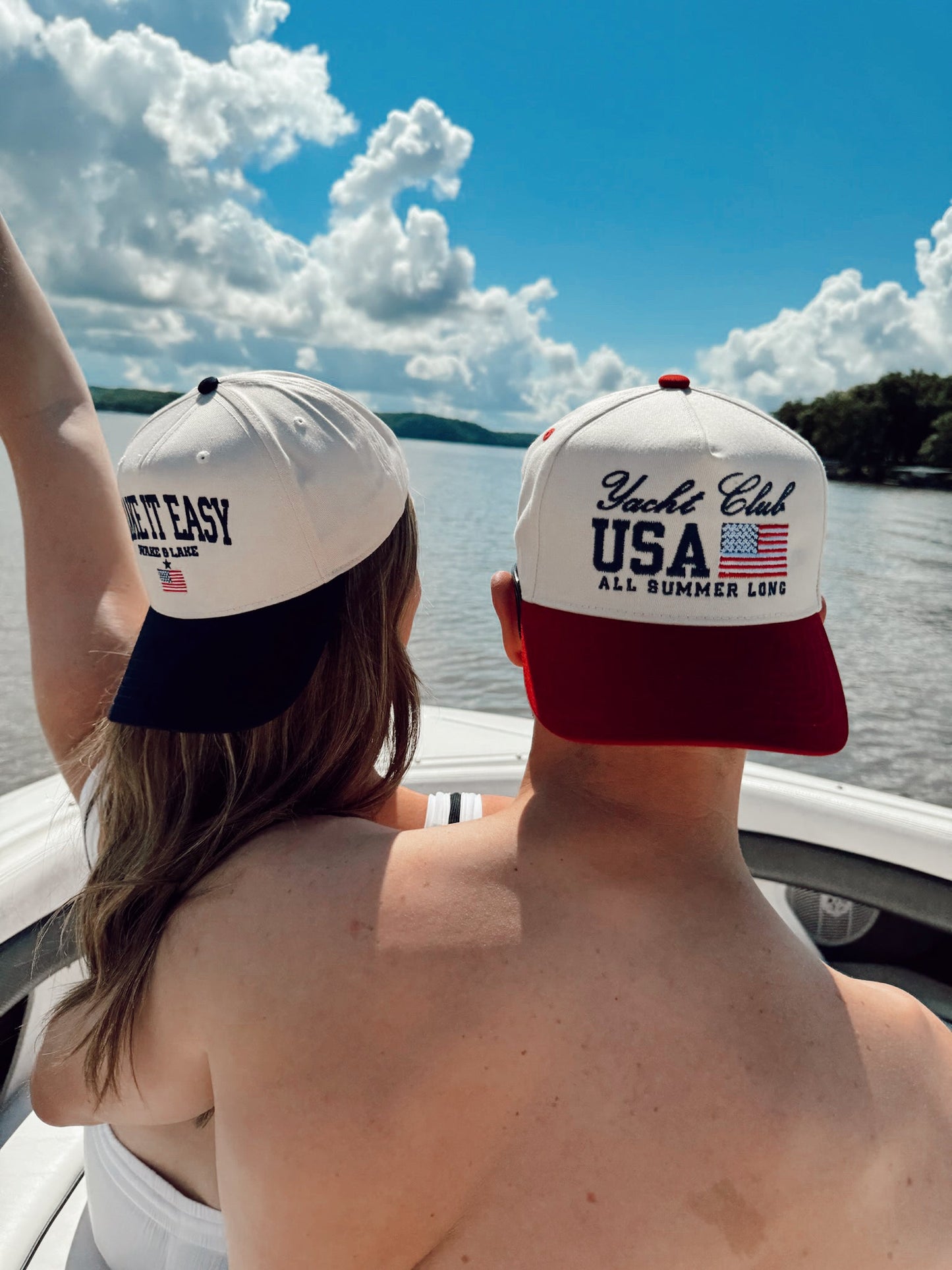 Lake it Easy - Navy Vintage Trucker Hat - PREORDER