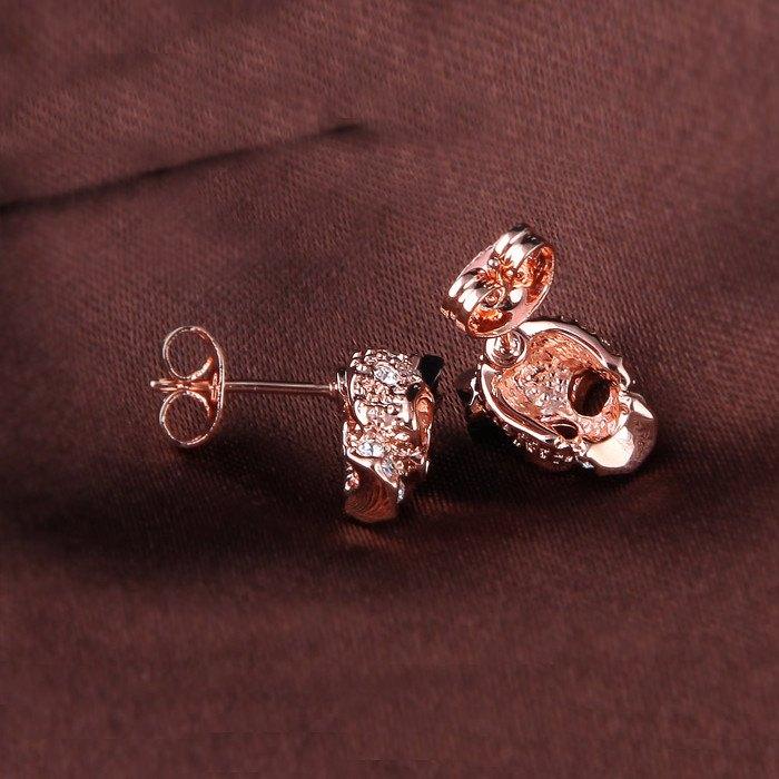 Crystal Skull Crown Earrings