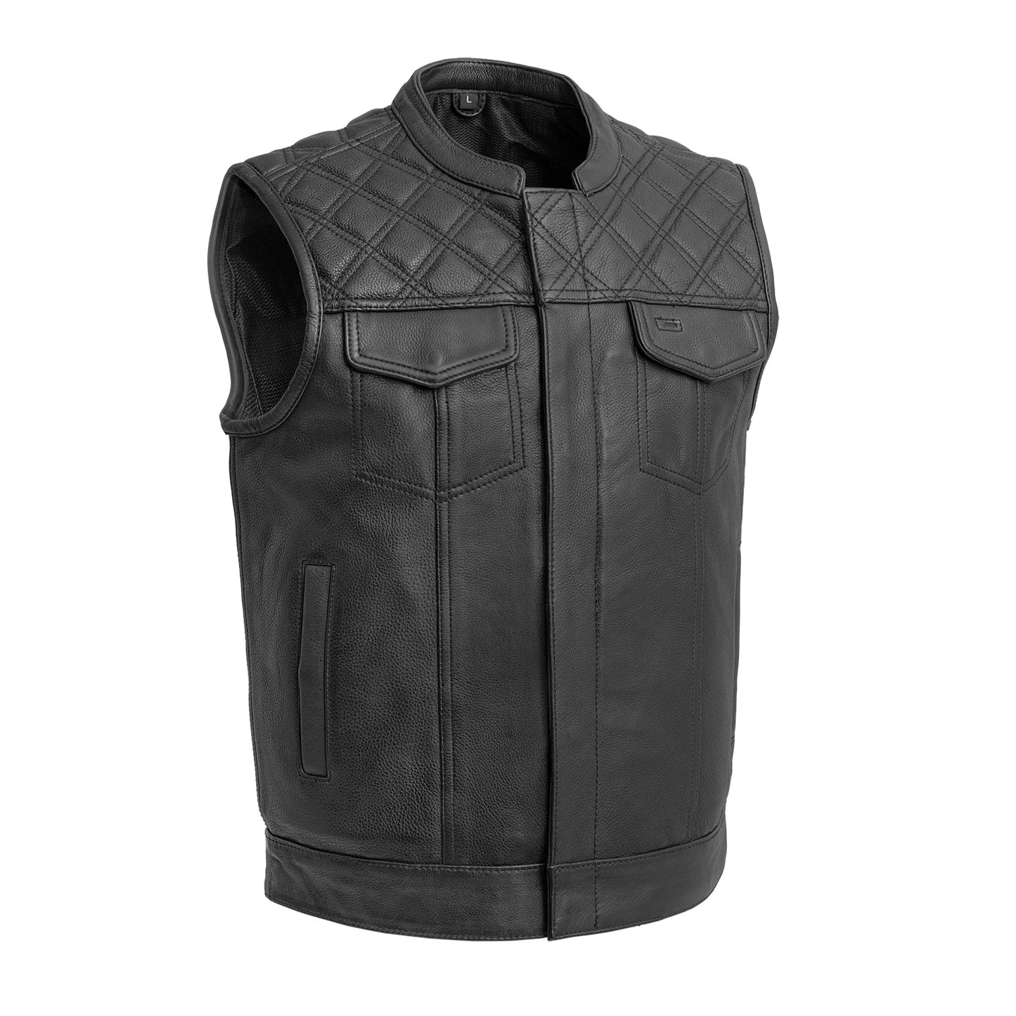 Downside Men's Motorcycle Leather Vest