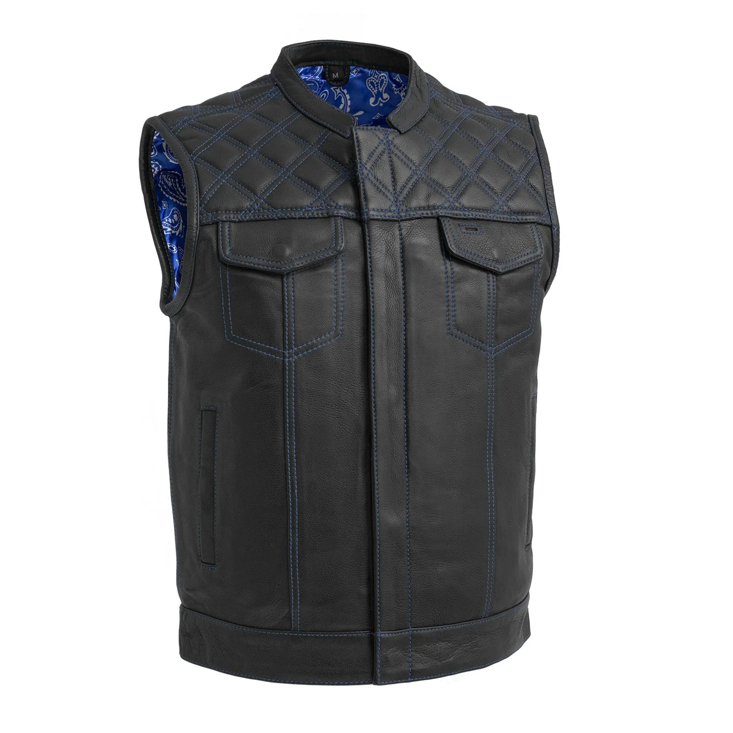 Downside Men's Motorcycle Leather Vest