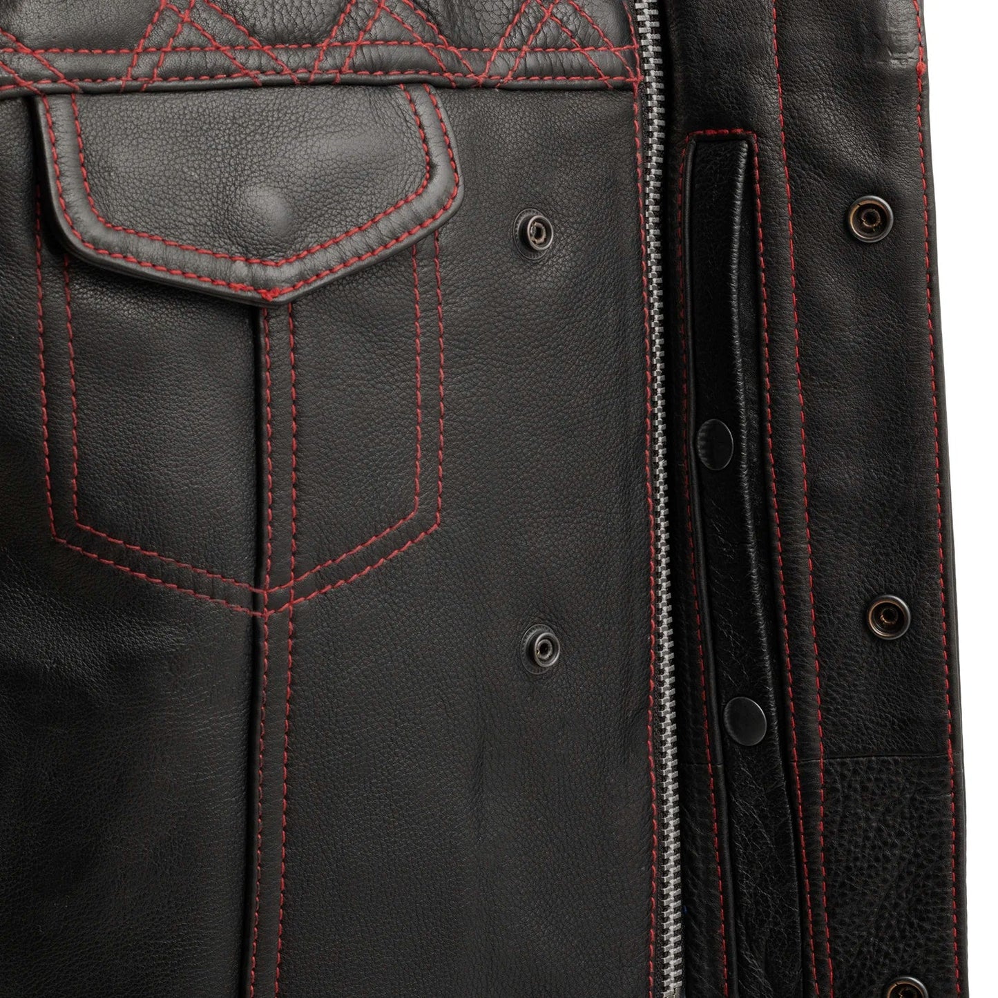 Downside Men's Motorcycle Leather Vest