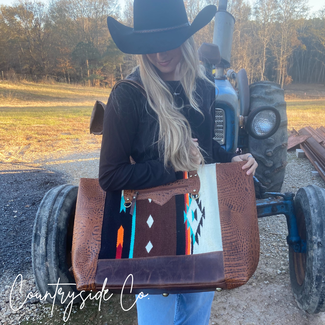 Rustic Southwest Weekender Bag