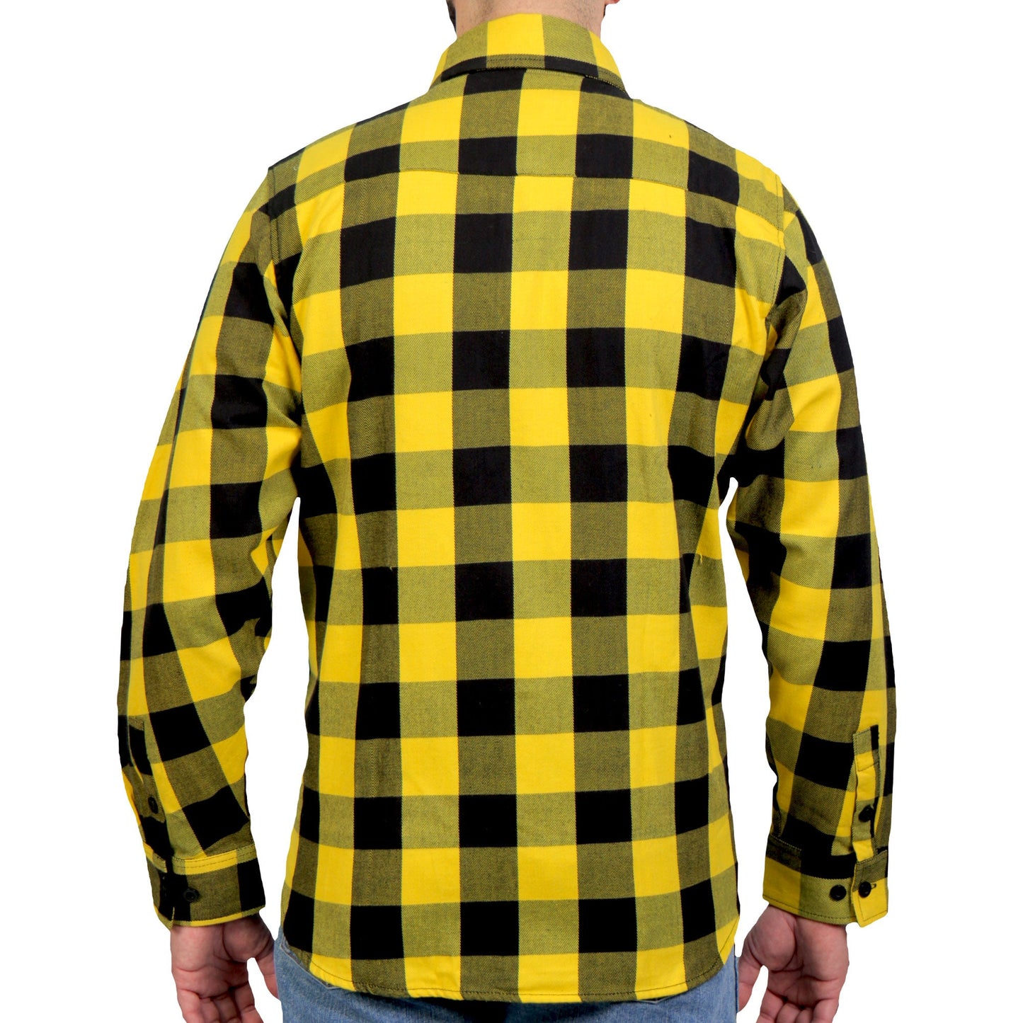 Hot Leathers FLM2014 Men's 'Gold and Black' Flannel Long Sleeve Shirt