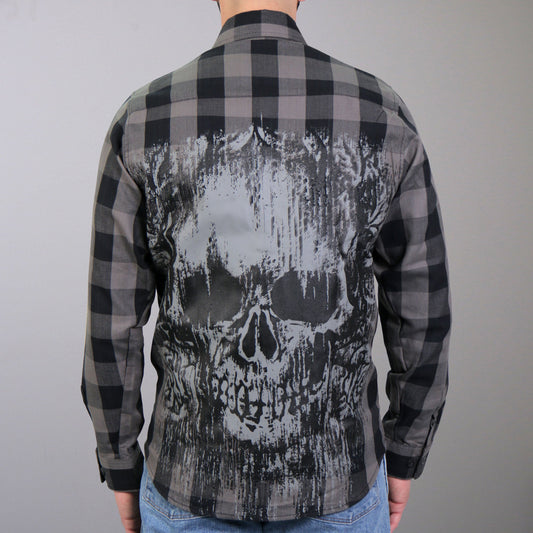 Hot Leathers FLM2101 Men's 'Grave Rub' Flannel Long Sleeve Shirt