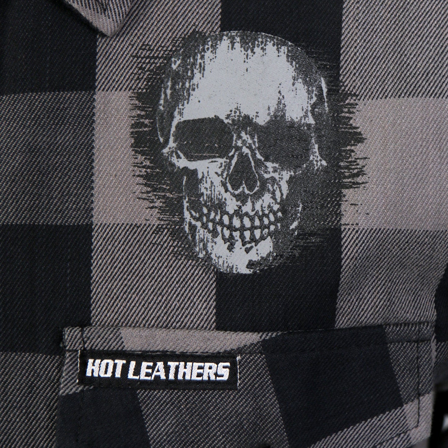 Hot Leathers FLM2101 Men's 'Grave Rub' Flannel Long Sleeve Shirt