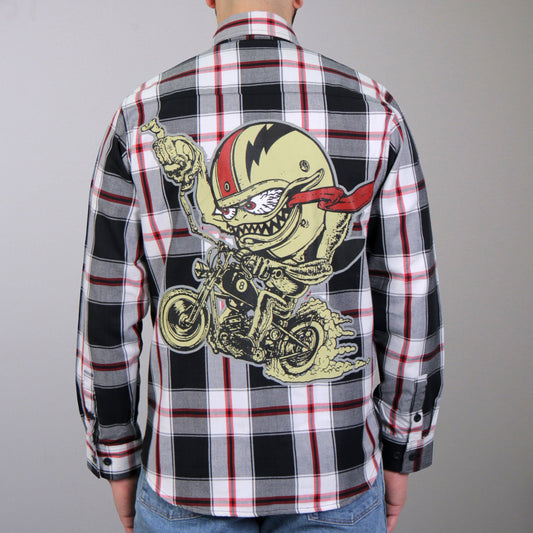 Hot Leathers FLM2104 Men's 'Bobber Monster' Flannel Long Sleeve Shirt