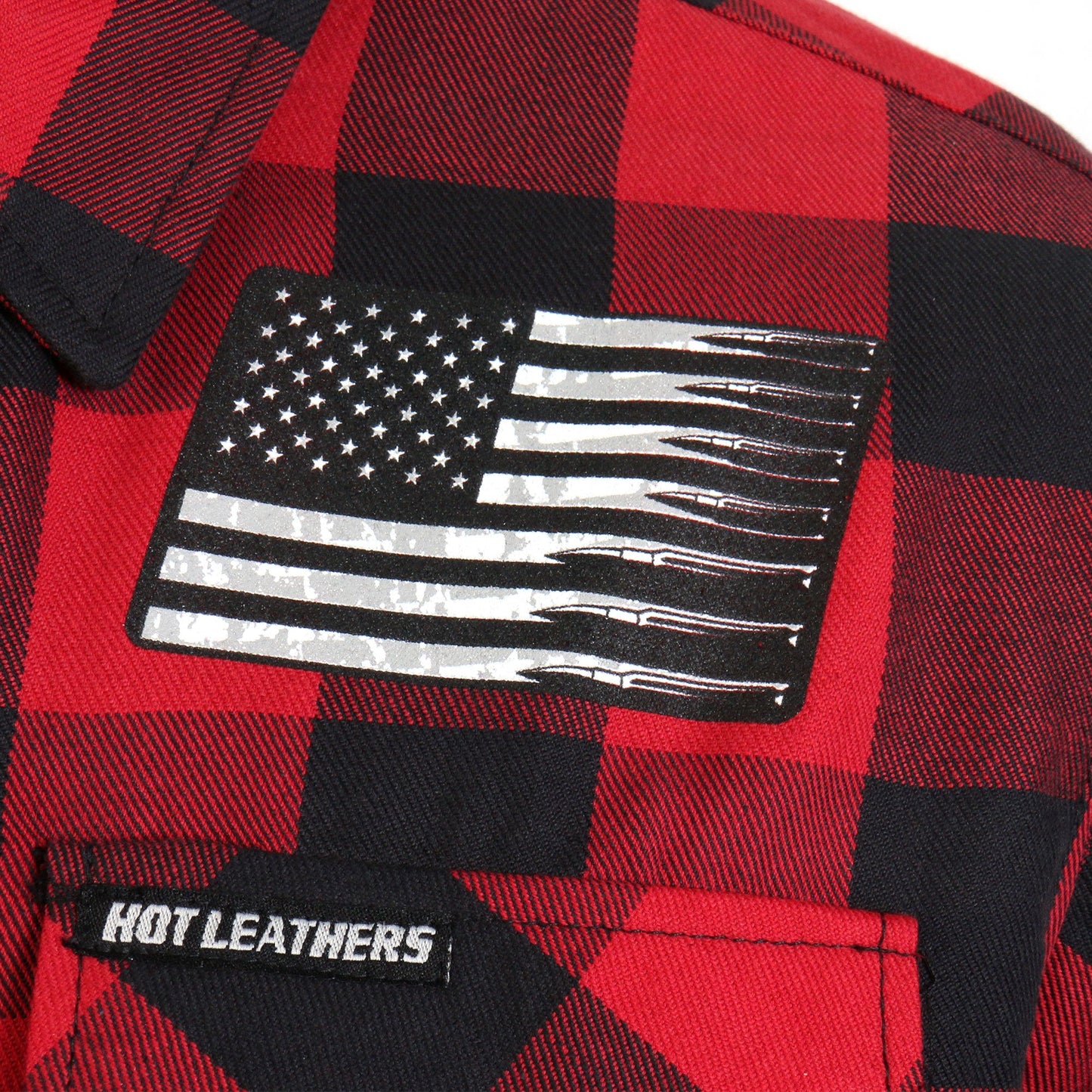 Hot Leathers FLM2110 Men's 'Bullets' Flannel Long Sleeve Shirt