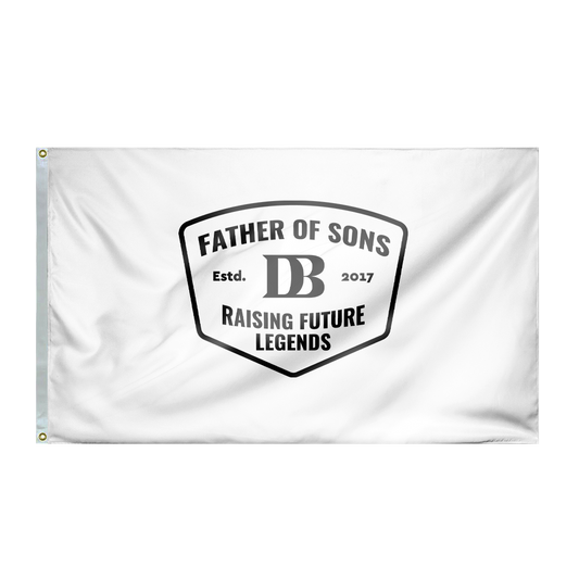 Father of Sons Flag (White/Black)