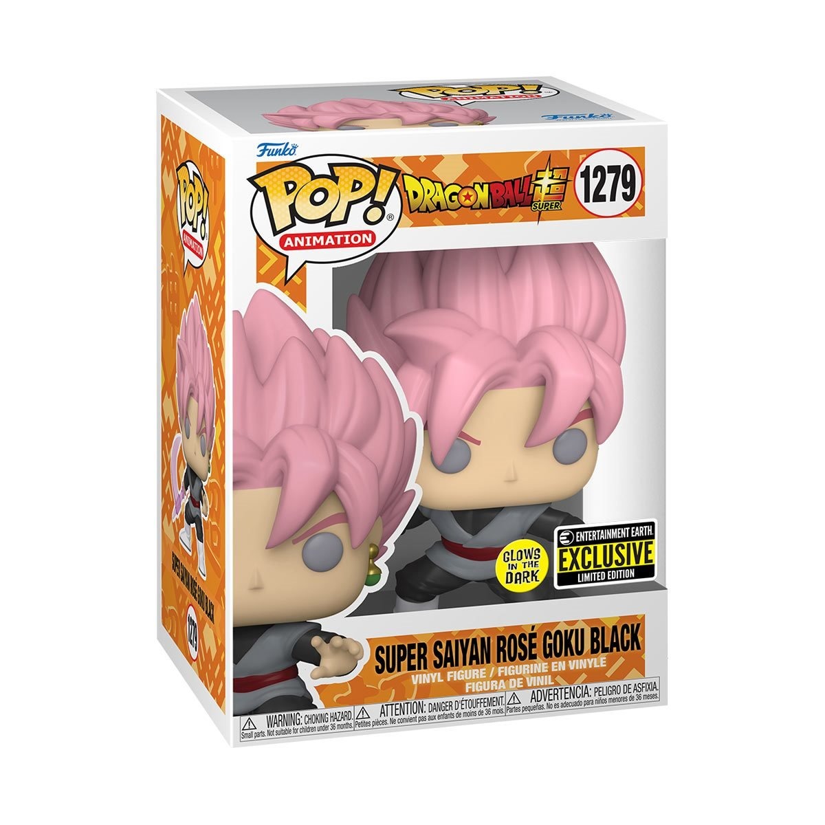 Funko Pop! Animation: Dragon Ball Super - Saiyan Rose Goku Black Glow-in-the-Dark Entertainment Earth Exclusive