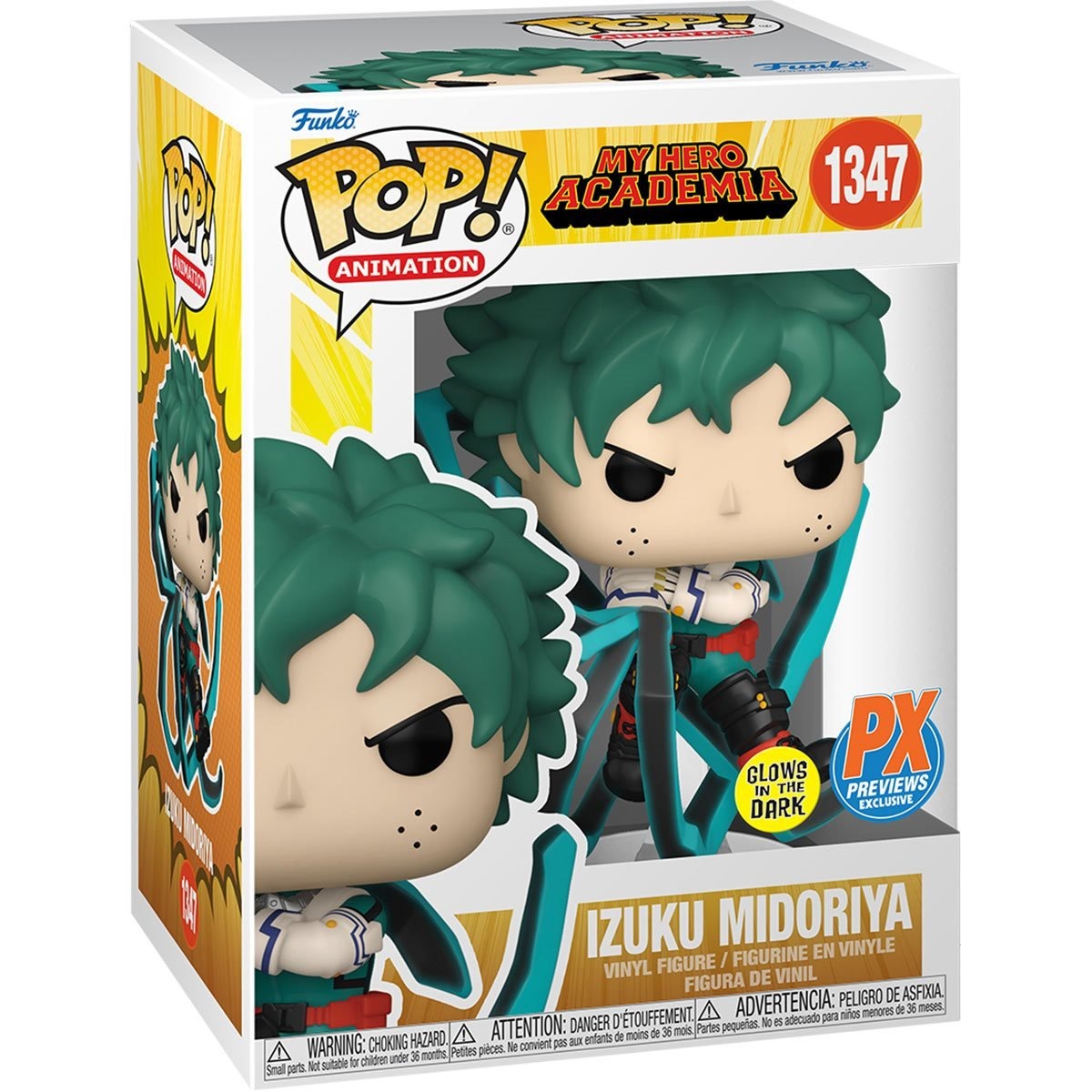 Funko Pop! My Hero Academia - Izuku Midoriya Blackwhip Glow-in-the-Dark Previews Exclusive