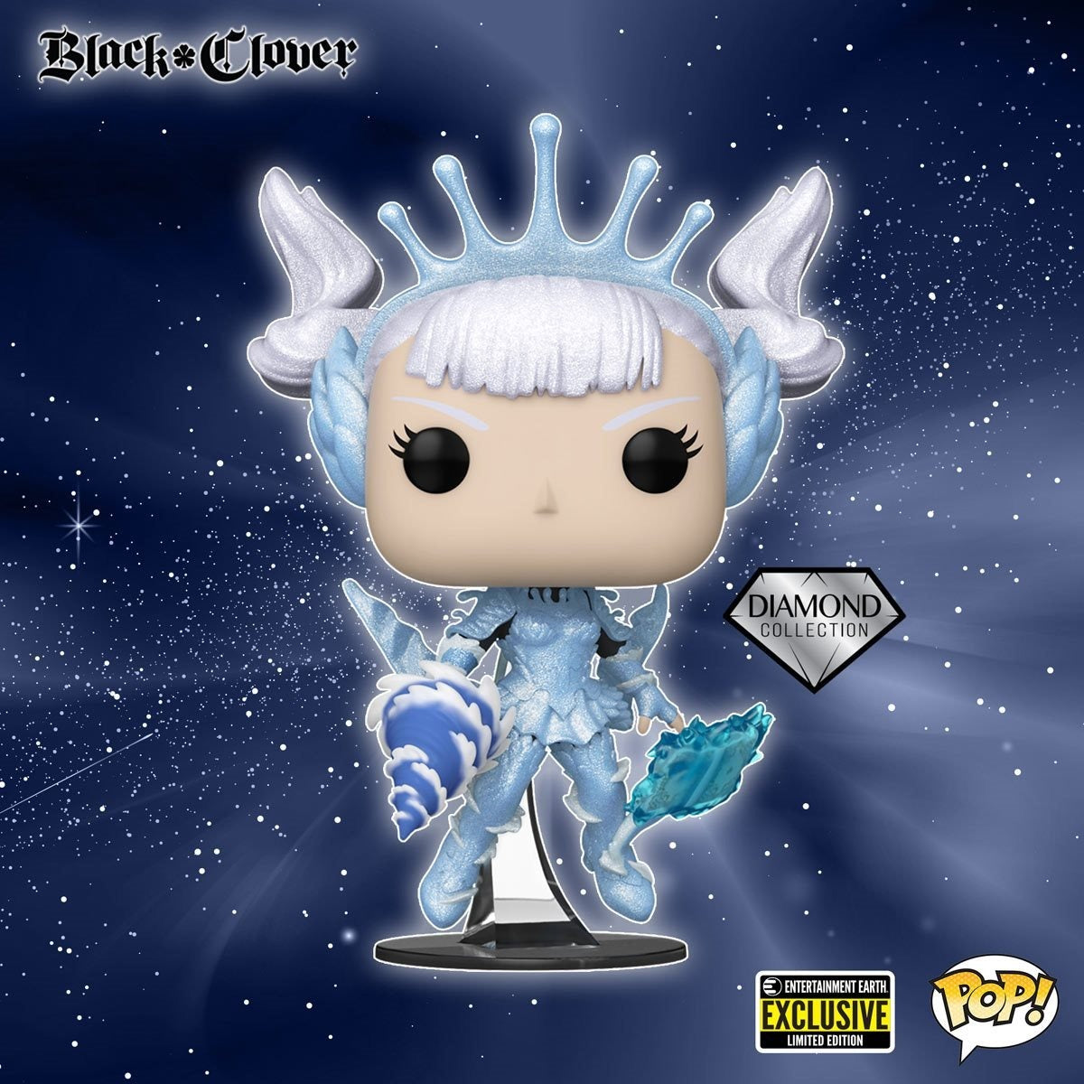 Funko Pop! Animation: Black Clover - Noelle Valkyrie Armor Diamond Glitter Entertainment Earth Exclusive