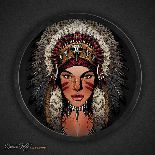 Female Warbonnet 123 - 5 Inch Decal