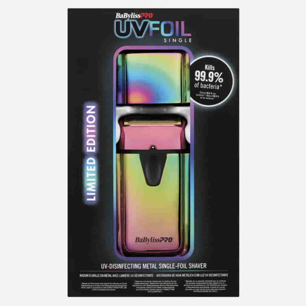 Babylisspro® UVfoil limited edition iridescent uv-disinfecting single-foil shaver