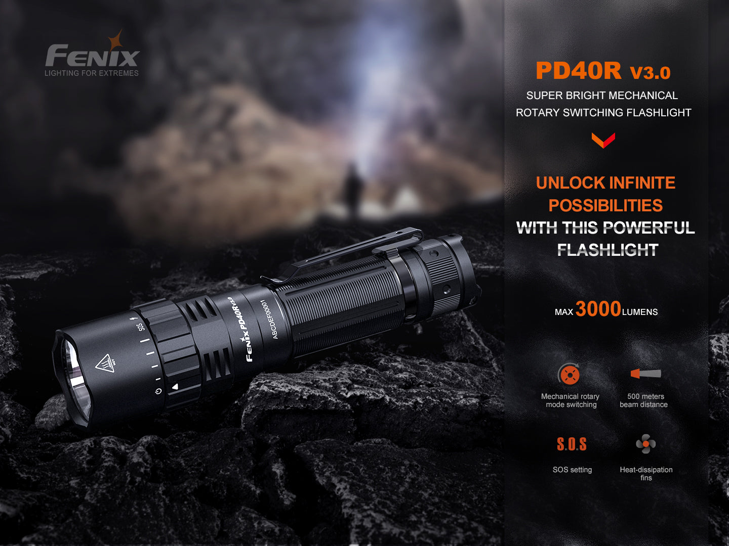 Fenix PD40R V3 Rechargeable Flashlight