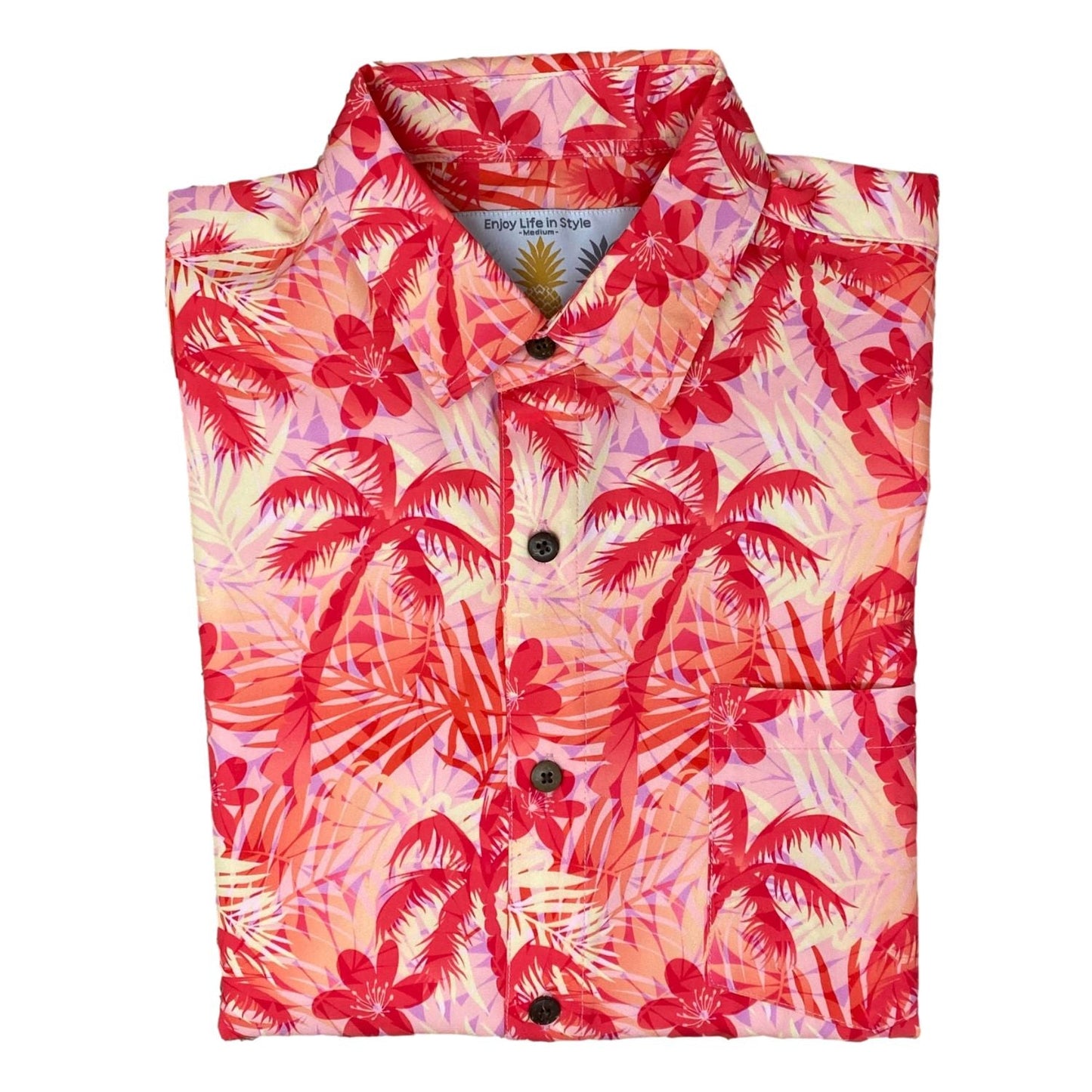 Super Stretch - Fire Palms Hawaiian Shirt