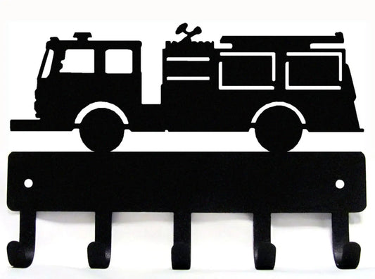 Fire Truck/ Fire Engine Key Rack with 5 or 10 Hooks