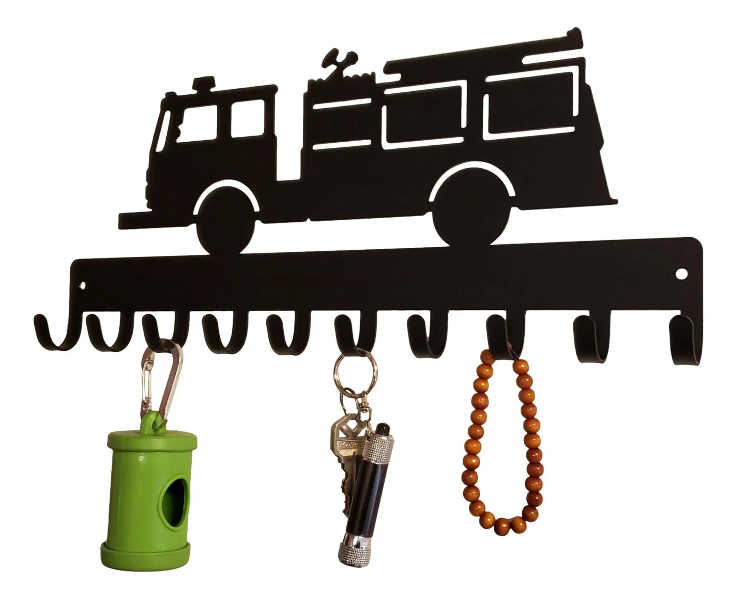 Fire Truck/ Fire Engine Key Rack with 5 or 10 Hooks