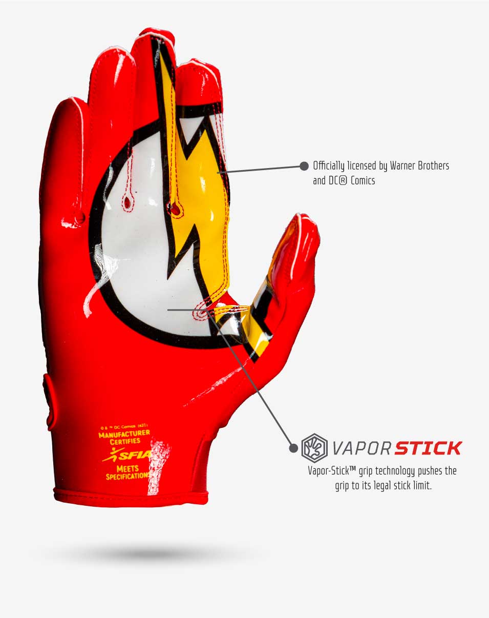 The Flash Football Gloves - VPS1 by Phenom Elite