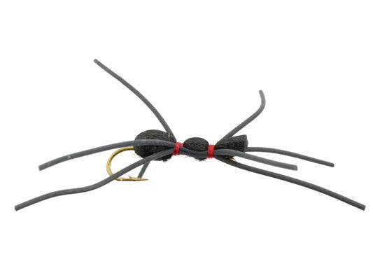 Foam Spider, Size 14 | Black | Qty. 6 | Wild Water Fly Fishing