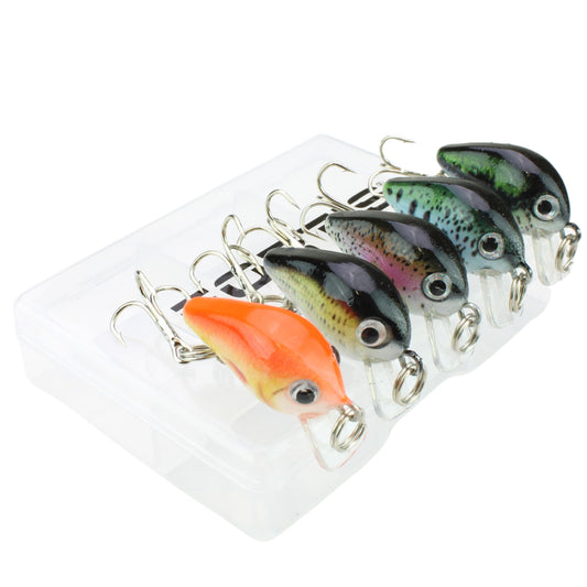 5pc Mini Crankbait Assortment, 1" Long | Floating | FORTIS