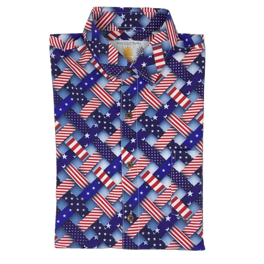 Super Stretch - Freedom Friday Hawaiian Shirt