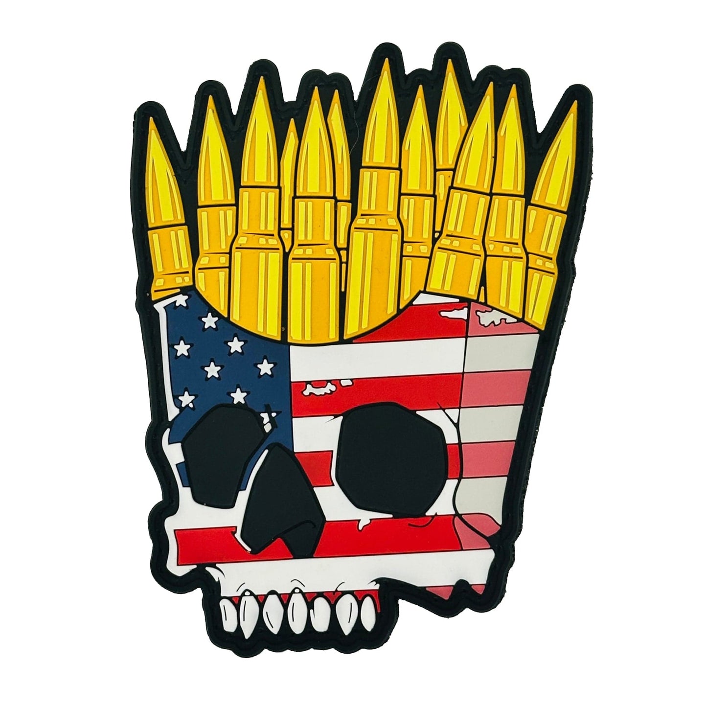 American Flag Freedom Fries - 3.75" PVC Patch