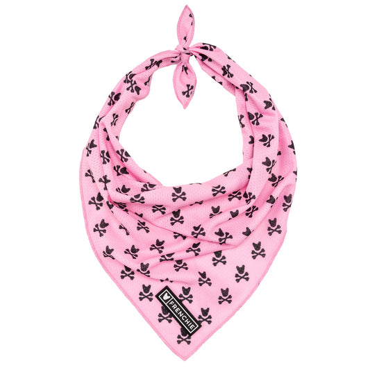 Frenchie Cooling Bandana - Pink Bad to the Bone