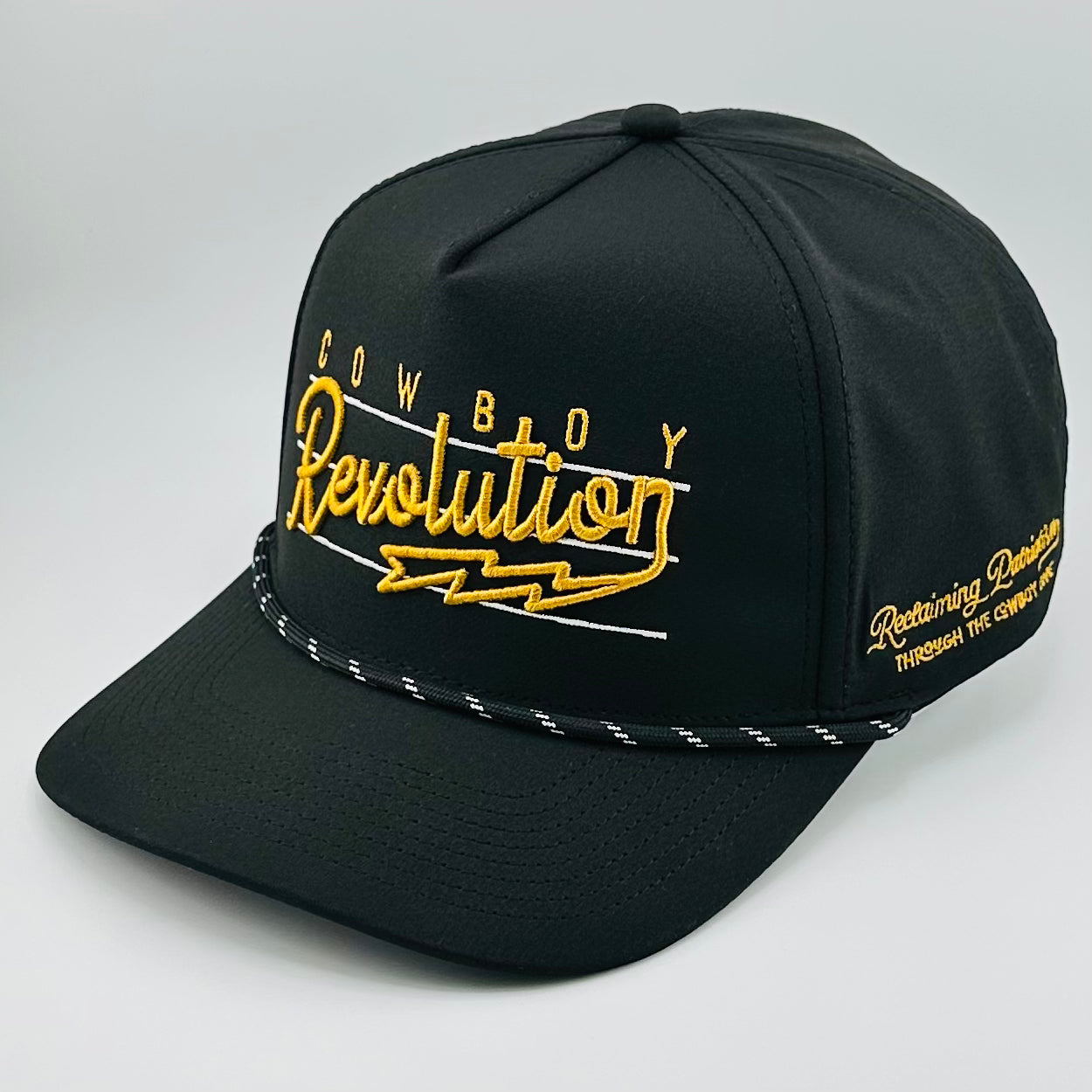 “Lightning" Black & Gold - Cowboy Revolution 5-panel Performance Hat