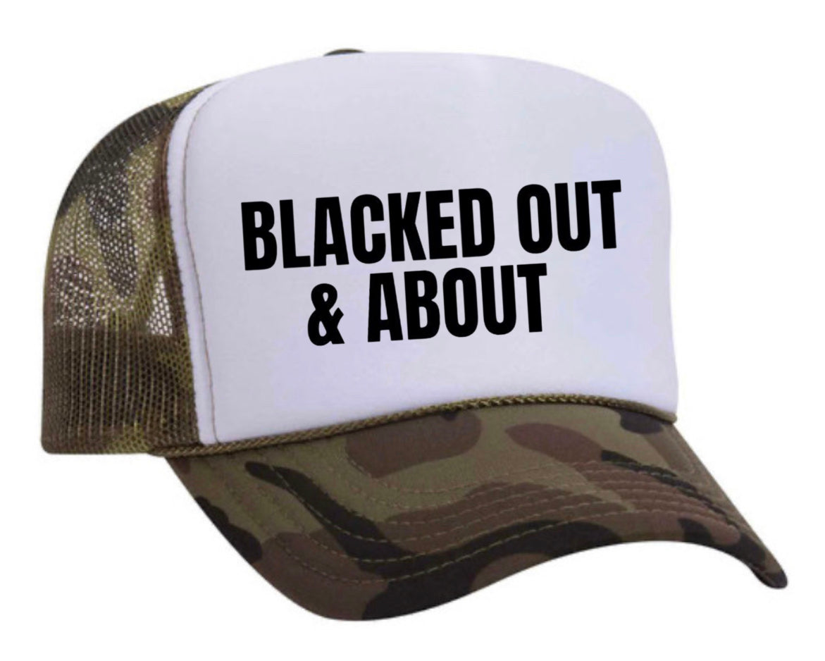 Blacked Out & About Trucker Hat