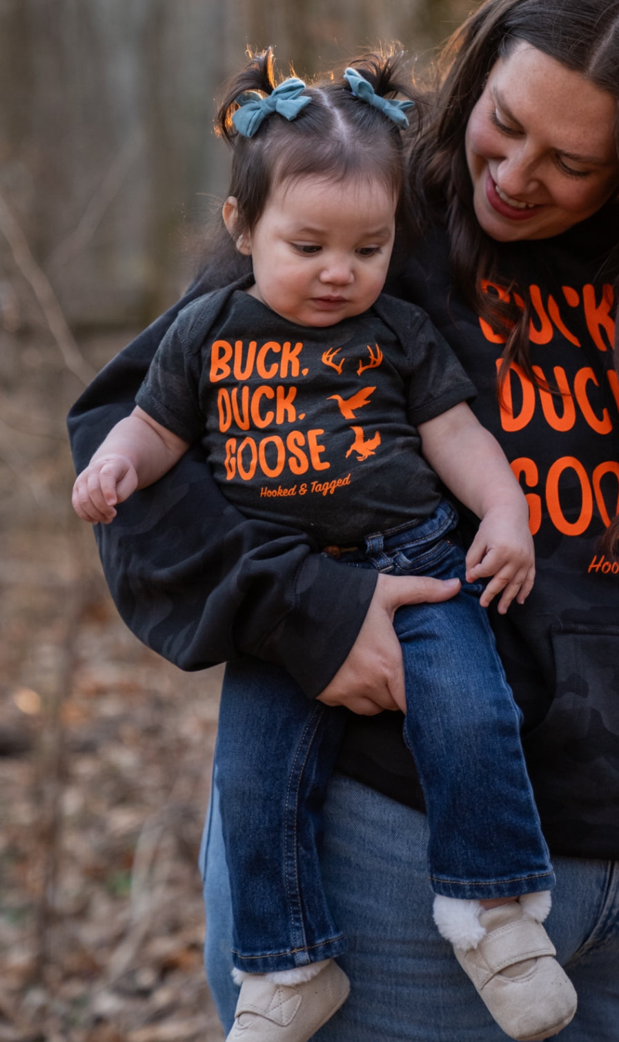 Buck, Duck, Goose Onesie