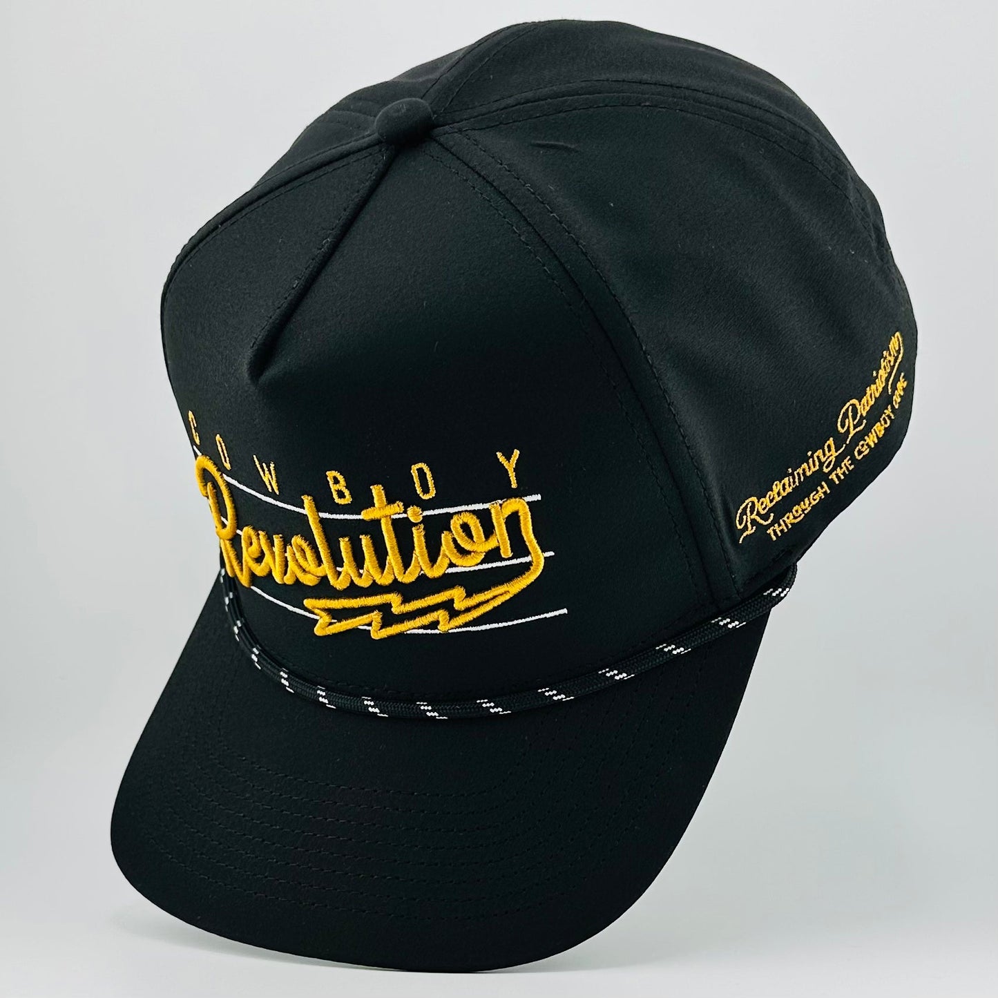 “Lightning" Black & Gold - Cowboy Revolution 5-panel Performance Hat