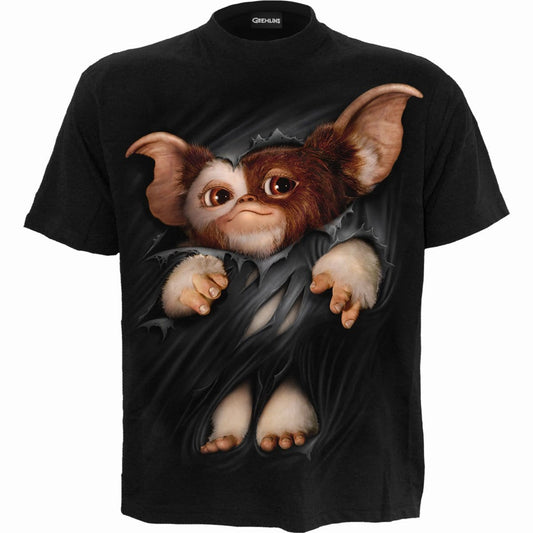 GREMLINS - GIZMO - Front Print T-Shirt Black