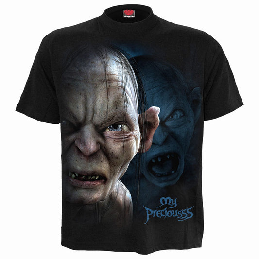 LOTR - GOLLUM - MY PRECIOUSSS - Front Print T-Shirt Black