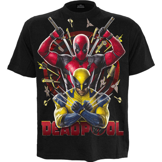 DEADPOOL - WOLVERINE BULLSEYE - T-Shirt Black