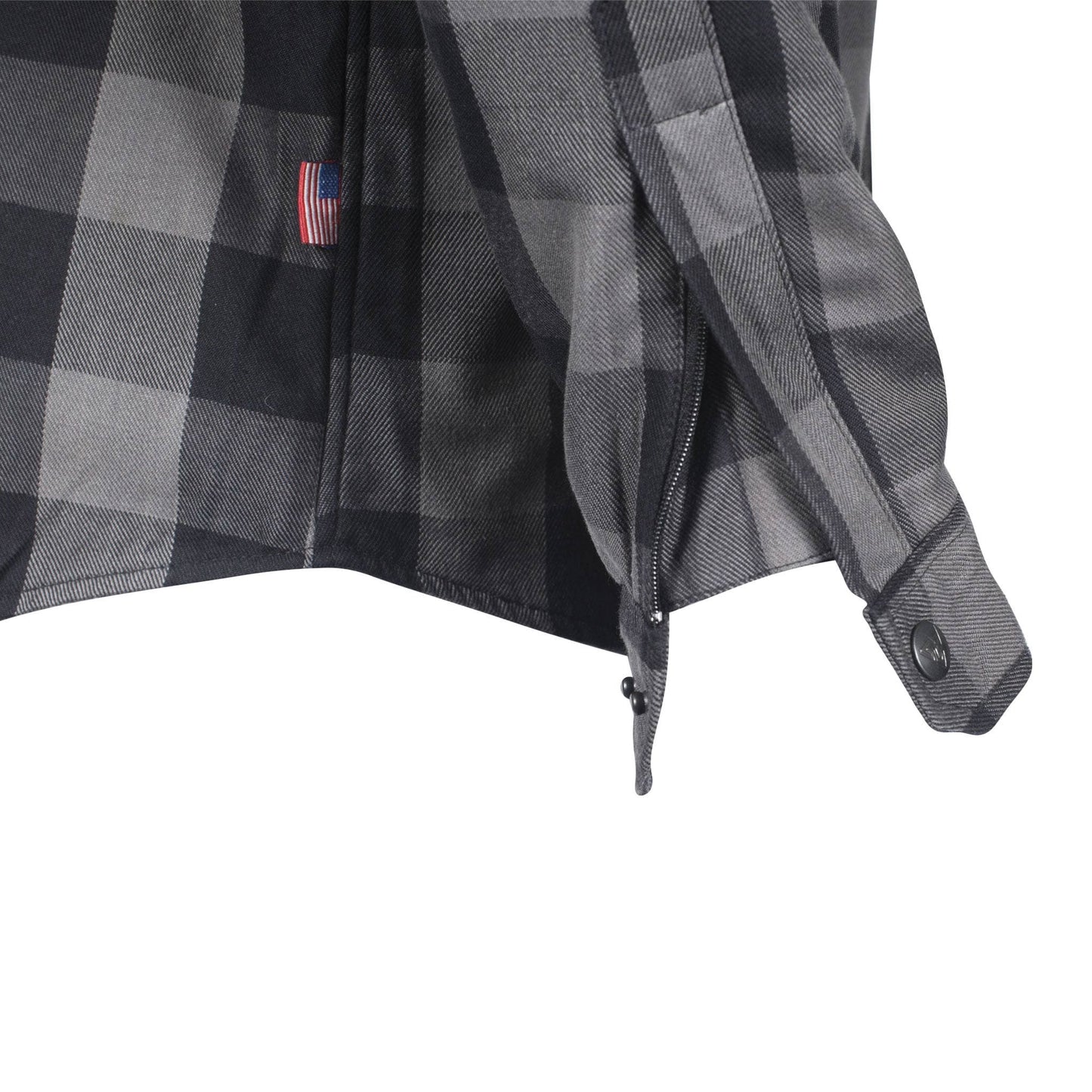 Protective Flannel Shirt - Grey Checkered with Pads