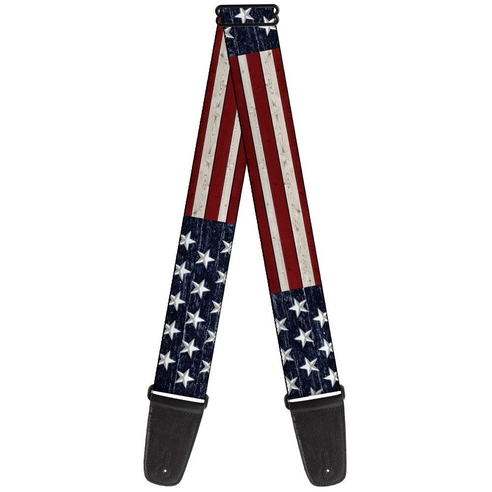 Guitar Strap - Americana Rustic Stars & Stripes