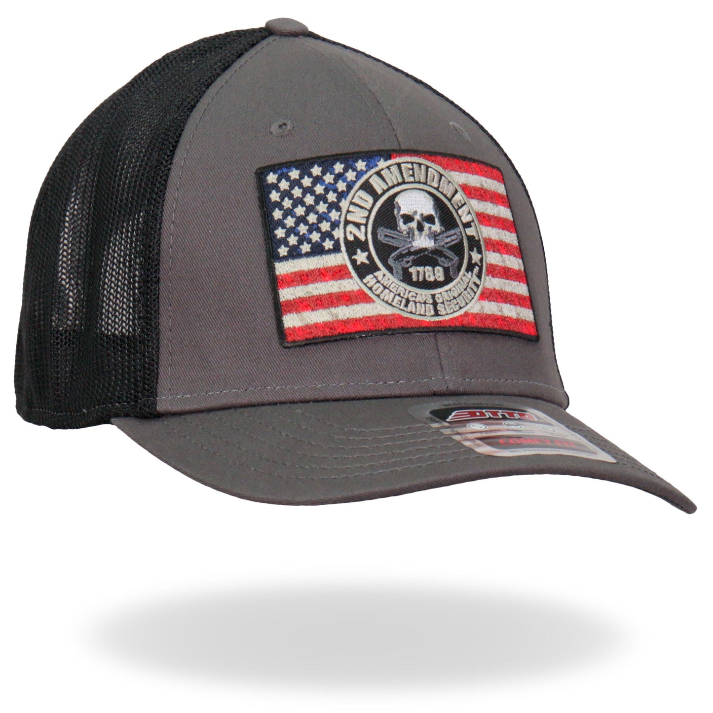 Hot Leathers GSH1022 2nd Amendment Flag Trucker Hat