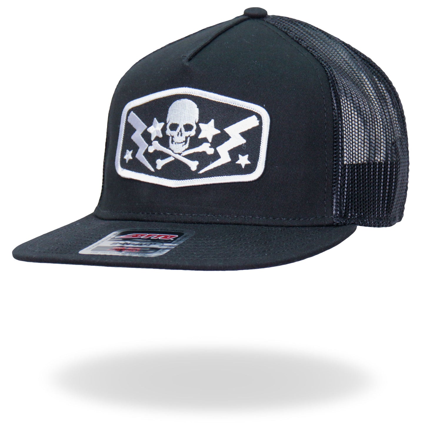 Hot Leathers GSH2018 Skull Bolts Snapback Hat