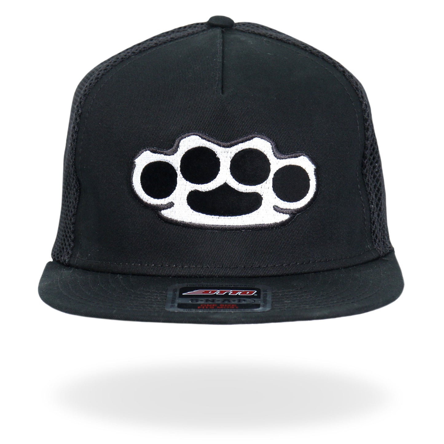 Hot Leathers Hardcore Knuckles Black Snap Back Hat GSH4008