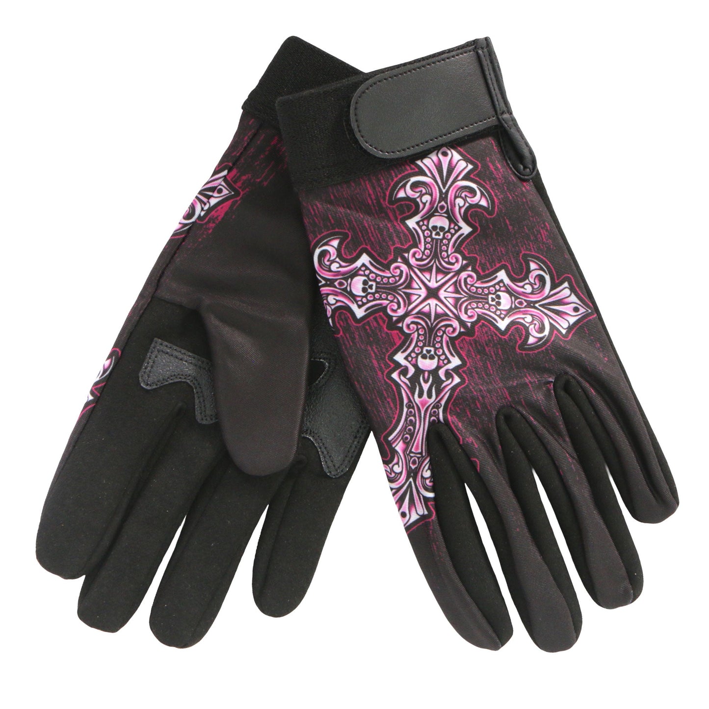 Hot Leathers GVL3001 Ladies 'Sublimated' Textile Mechanic Gloves