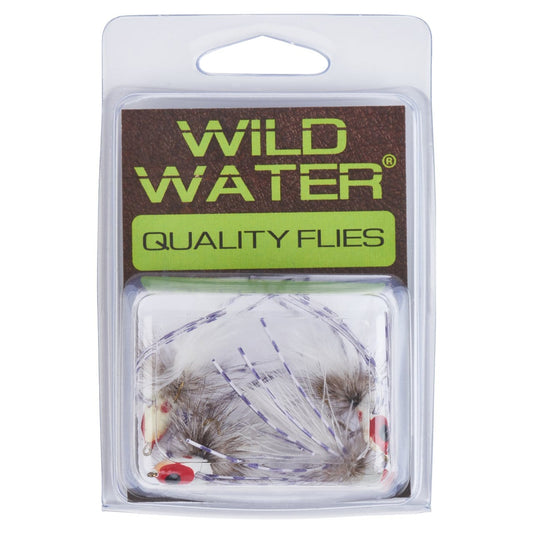 Spider Leg Pointed Nose Slider Popper, Size 8 | Glow in the Dark | Qty. 4 | Wild Water Fly Fishing