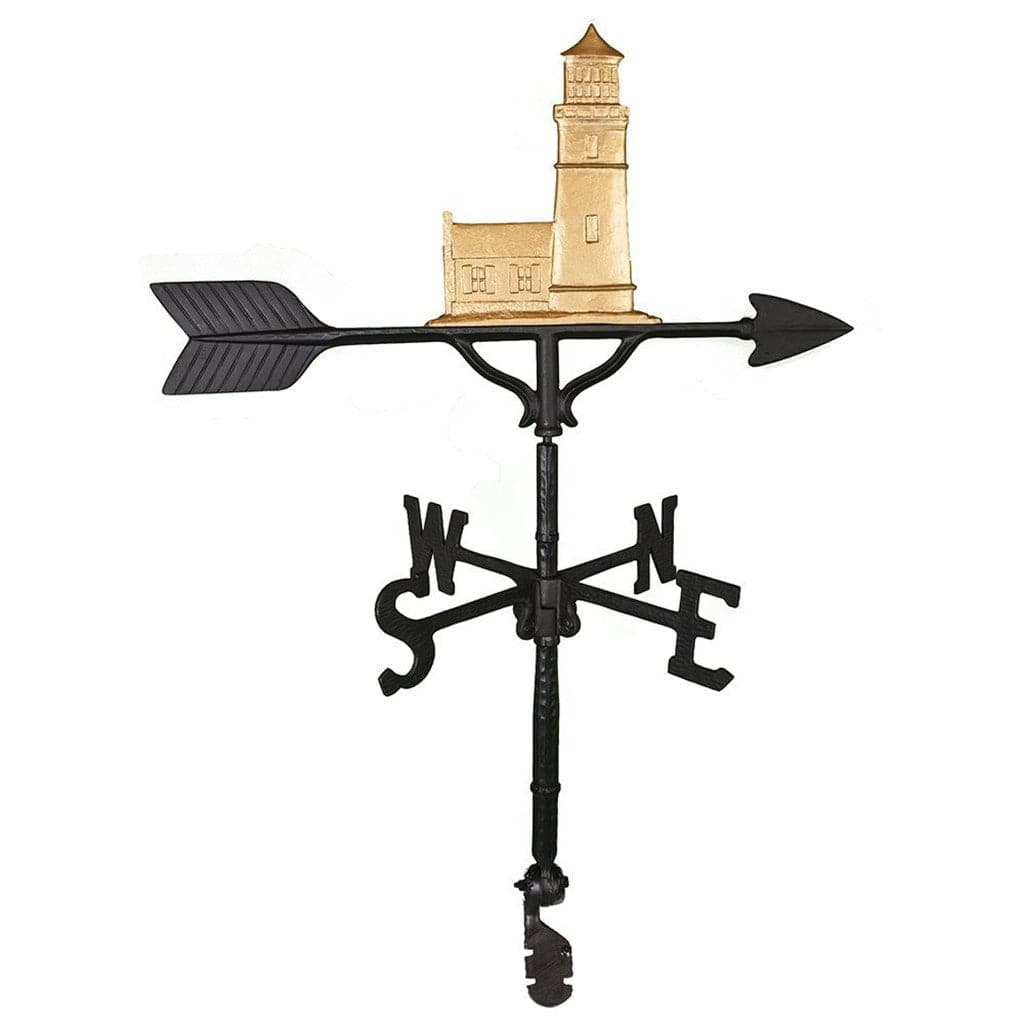 32″ Aluminum Lighthouse and Cottage Weathervane