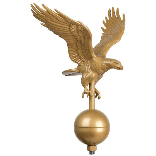 Hand Painted 12" Gold Eagle Flagpole Topper