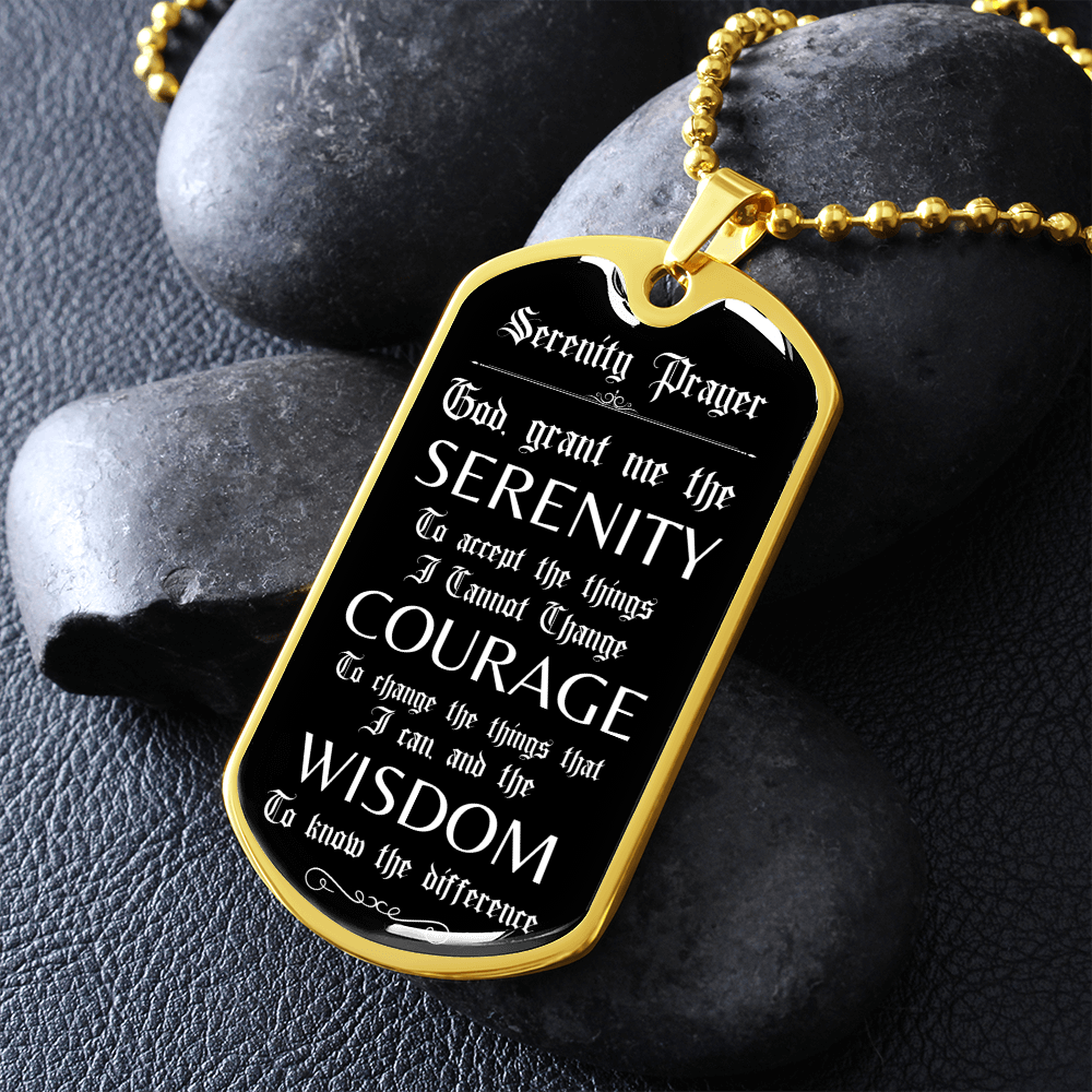 Custom Recovery Dog Tag | Inspiring Sobriety | Serenity Prayer