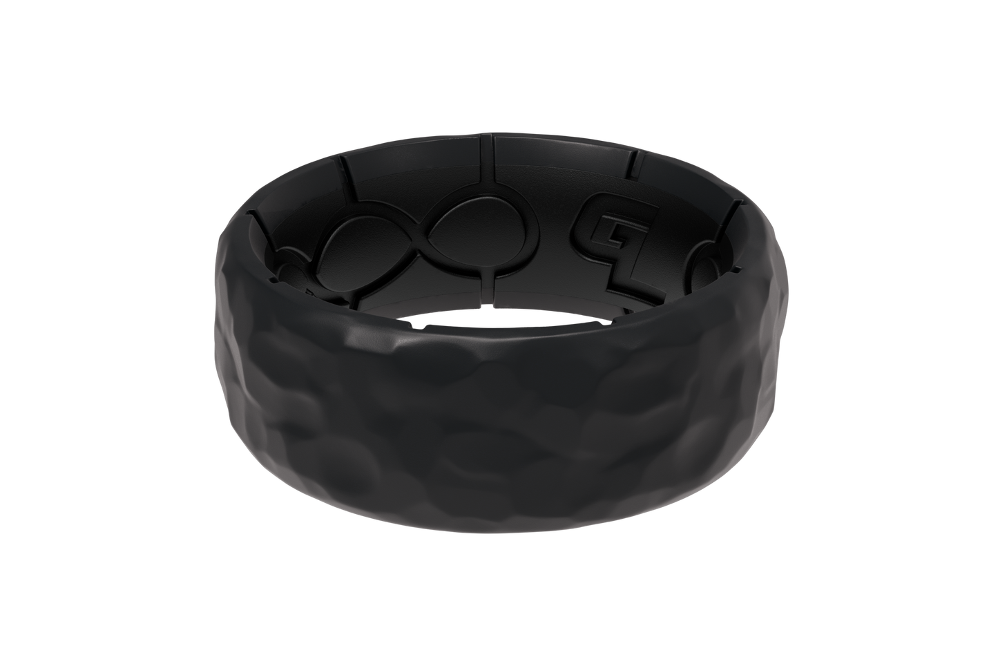 Zeus Hammered Graphite Ring