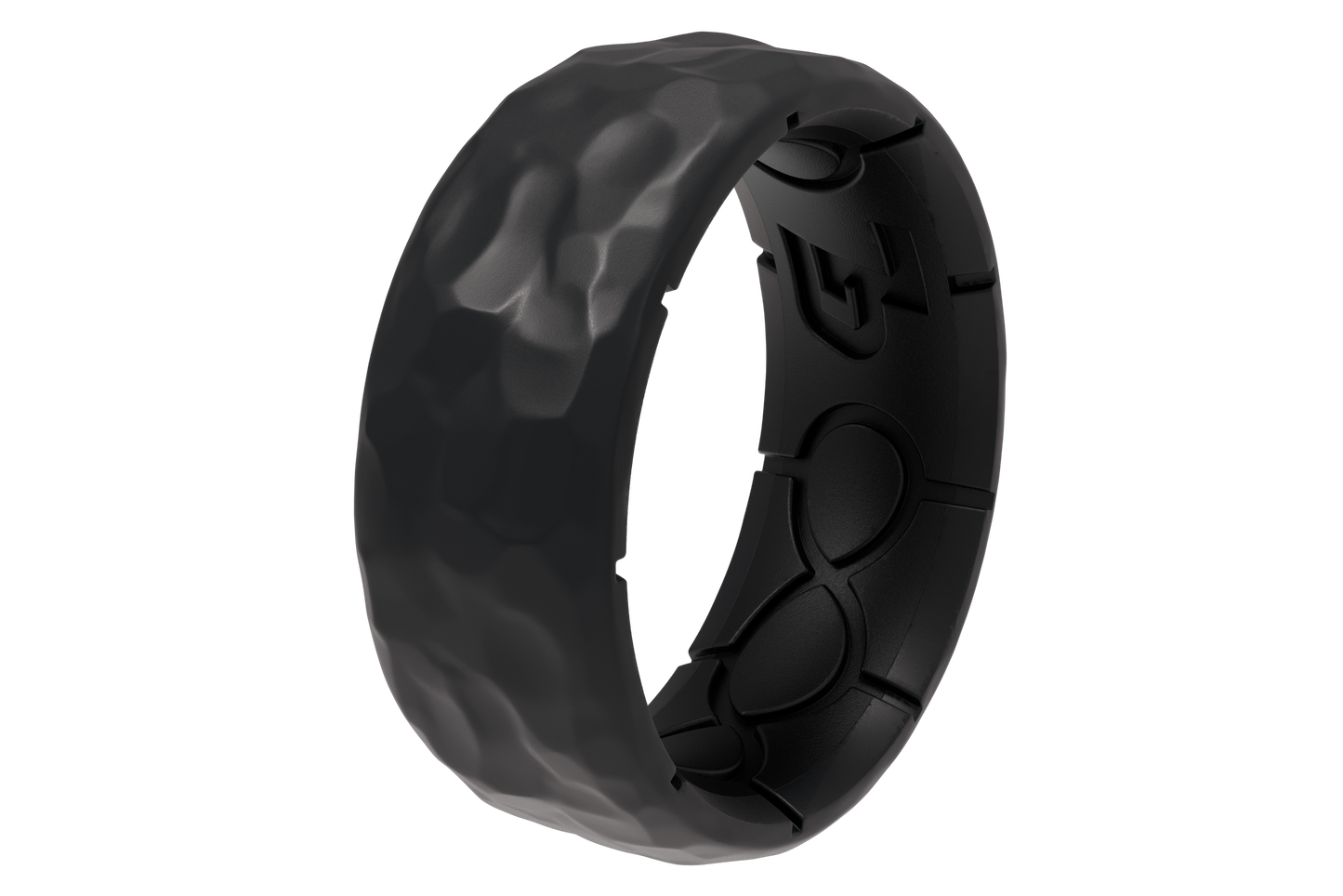 Zeus Hammered Graphite Ring