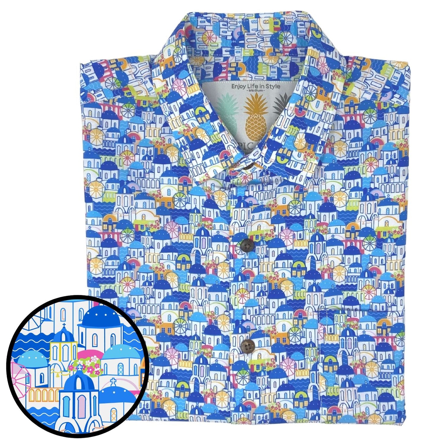 Super Stretch - Greek Paradise Hawaiian Shirt